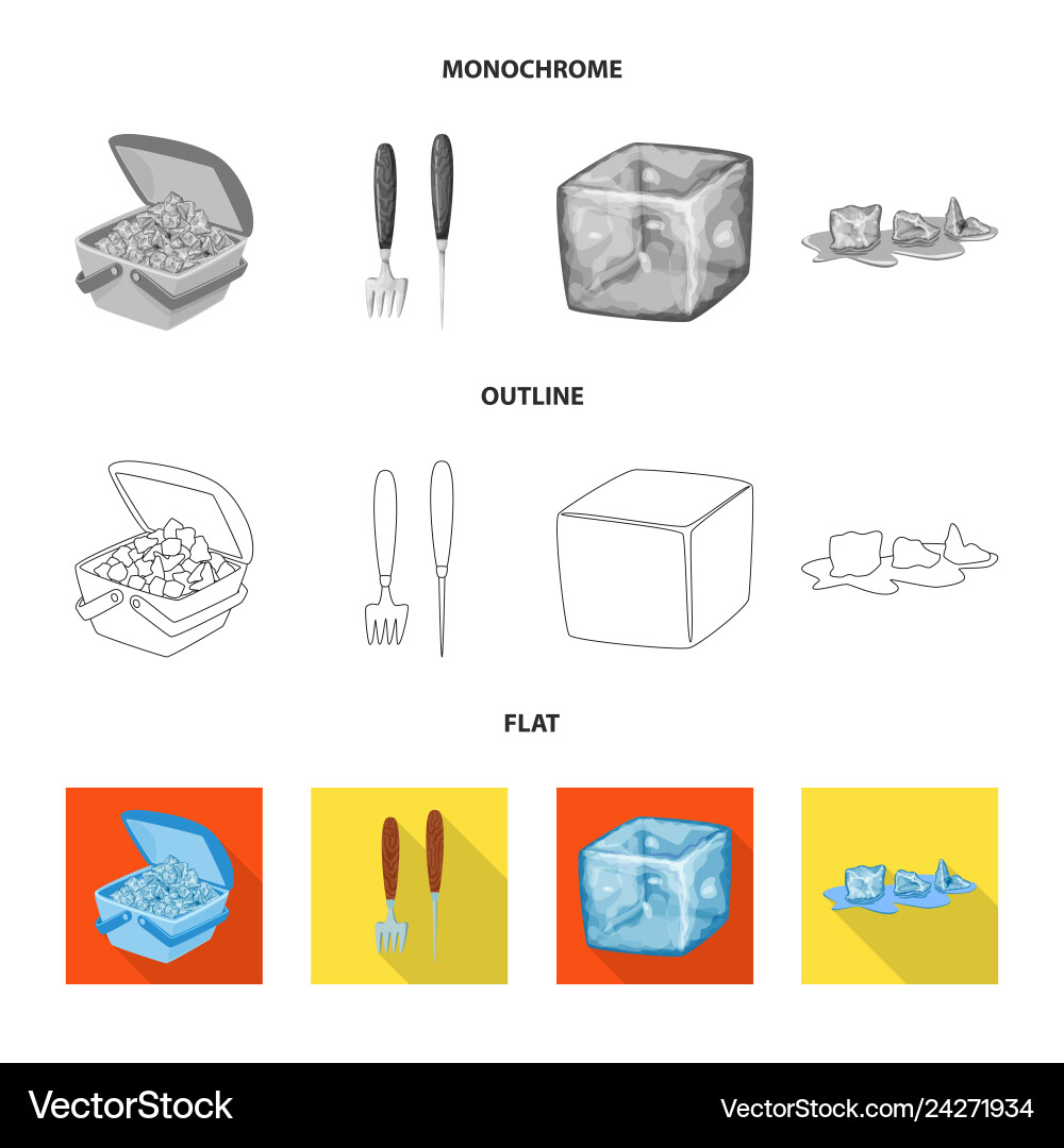Isolated object of texture and frozen sign vector image