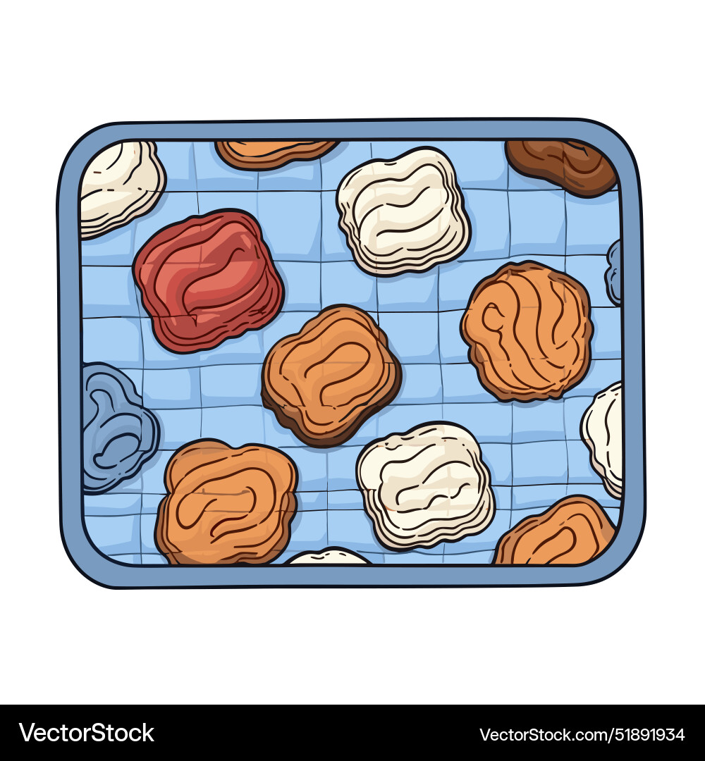 Patterned quilt with cartoon elements Royalty Free Vector