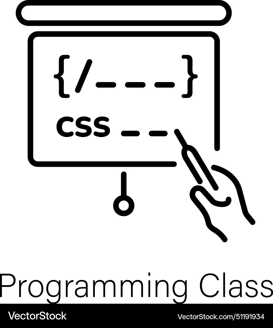 Programming class vector image