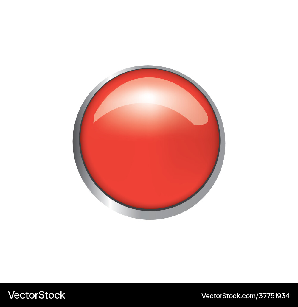 Red push button Vector Image
