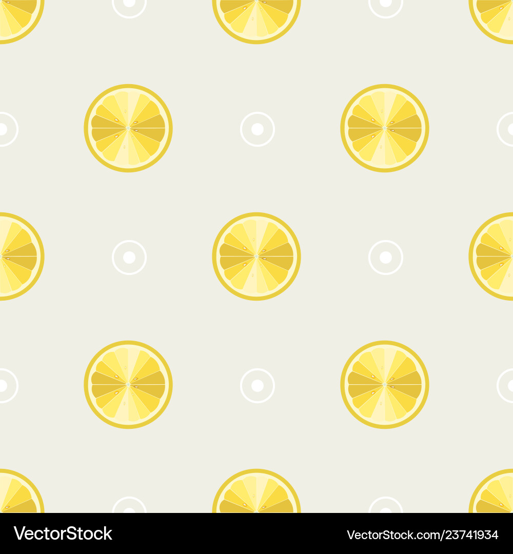 Seamless pattern with lemons slices of lemon Seamless pattern with lemons slices of lemon Vector Image