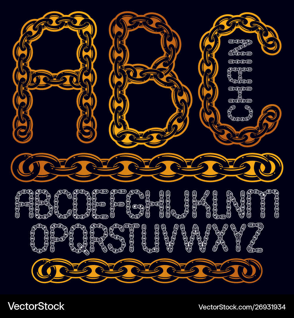 Type font script from a to z upper case creative Vector Image