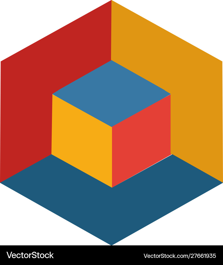 3d Modellierungssymbol einfaches flaches Element aus Design Vektorbild