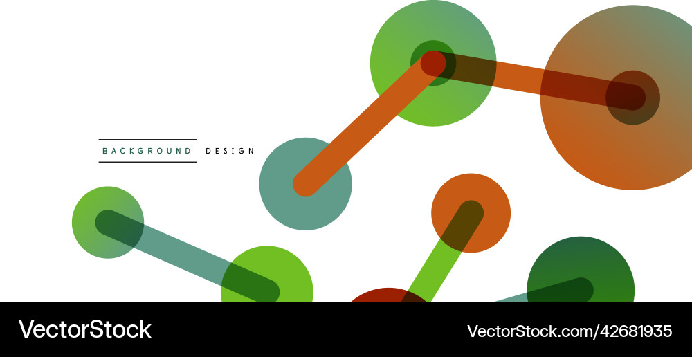 Abstract background round dots connected by lines Vector Image