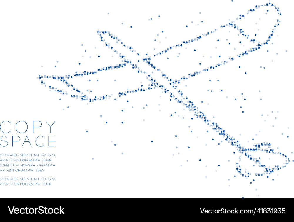 Abstract geometric circle dot molecule particle Vector Image