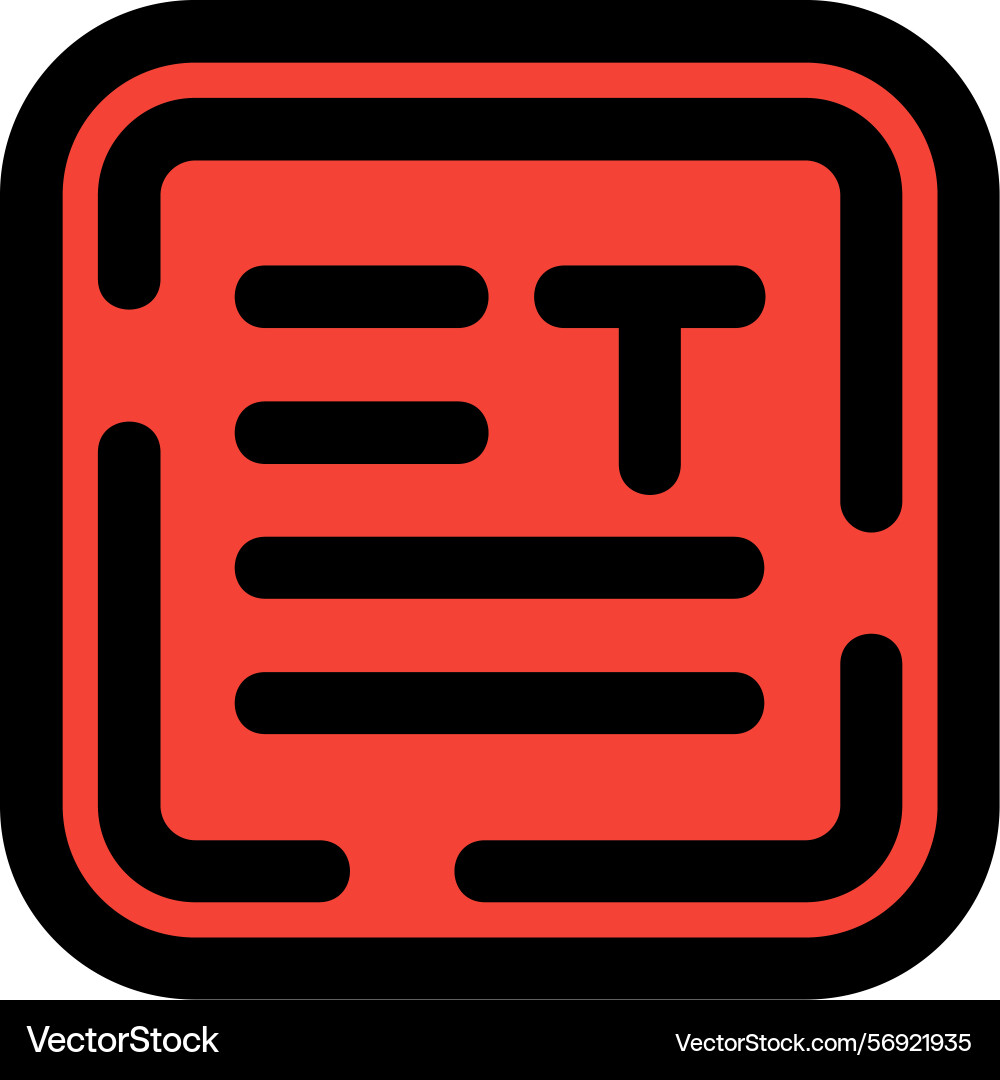 Align text icon design vector image