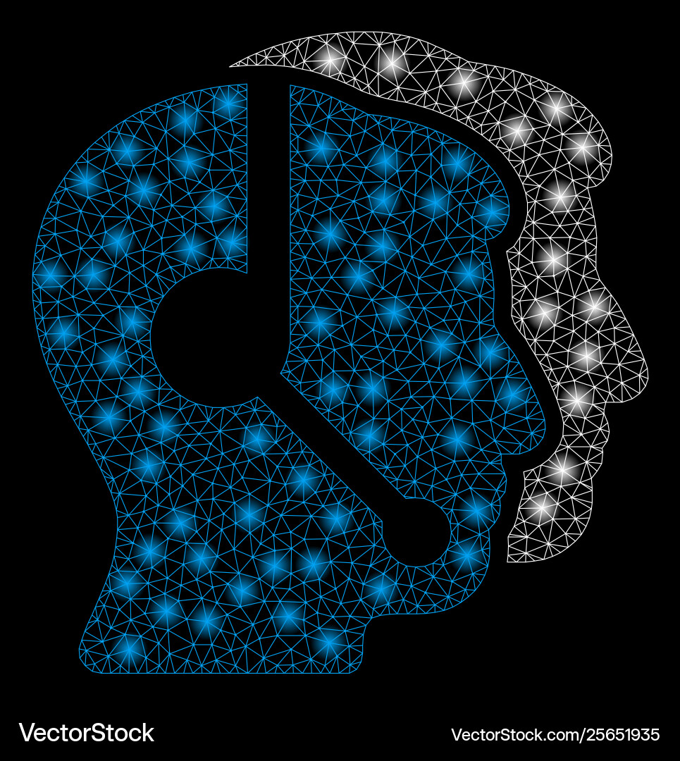 Bright mesh wire frame call center operators Bright mesh wire frame call center operators vector image