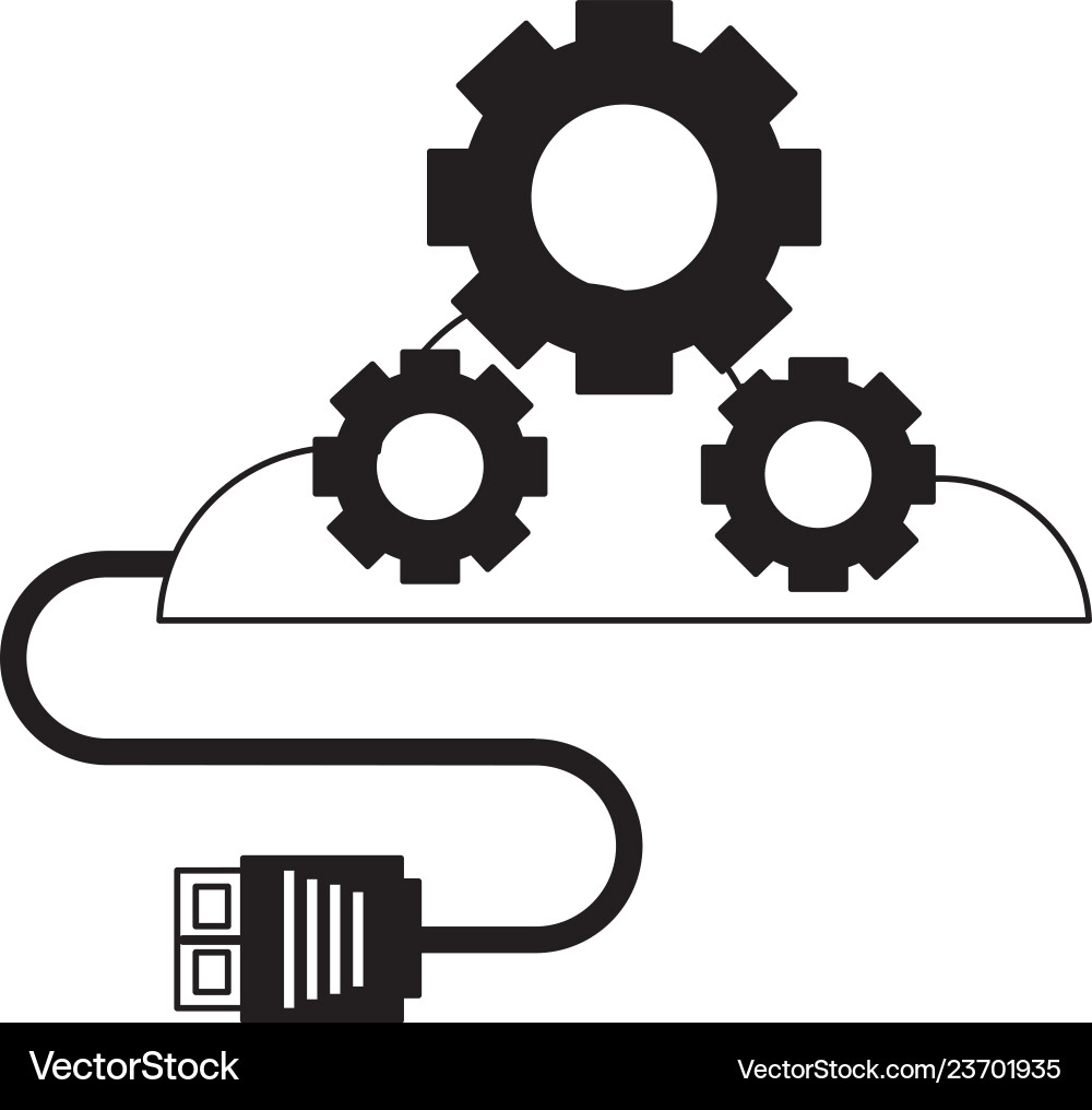 Cloud computing connector vector image
