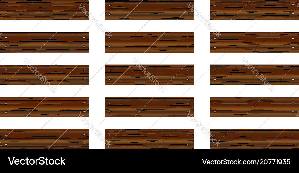Dark wood computer web elements Vector Image