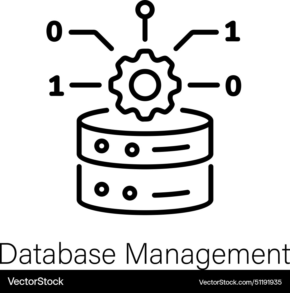 Database management vector image