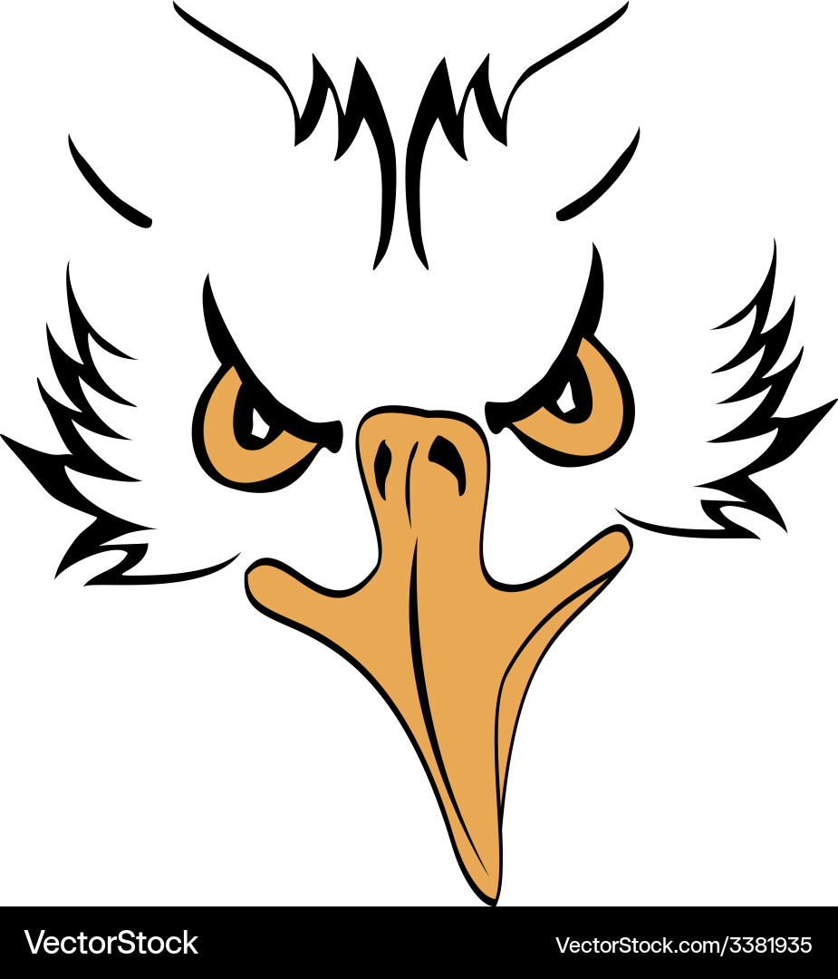 Eagle head profile Royalty Free Vector Image - VectorStock