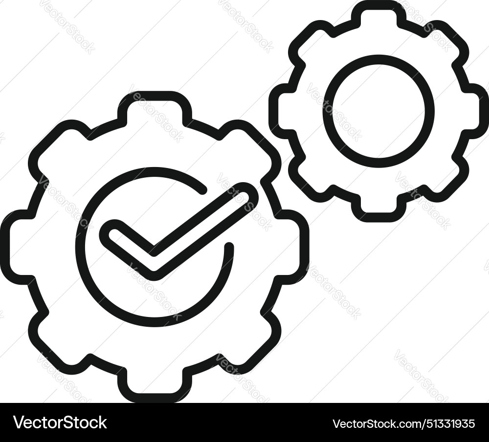 Effective workflow concept with checkmark Effective workflow concept with checkmark vector image