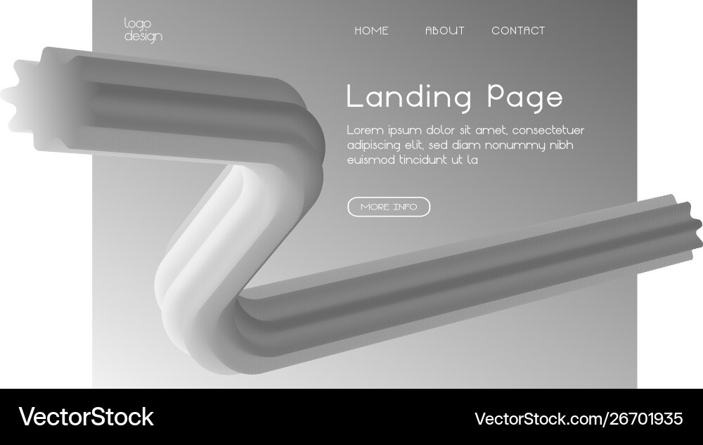 Gradient web landing page design Gradient web landing page design vector image