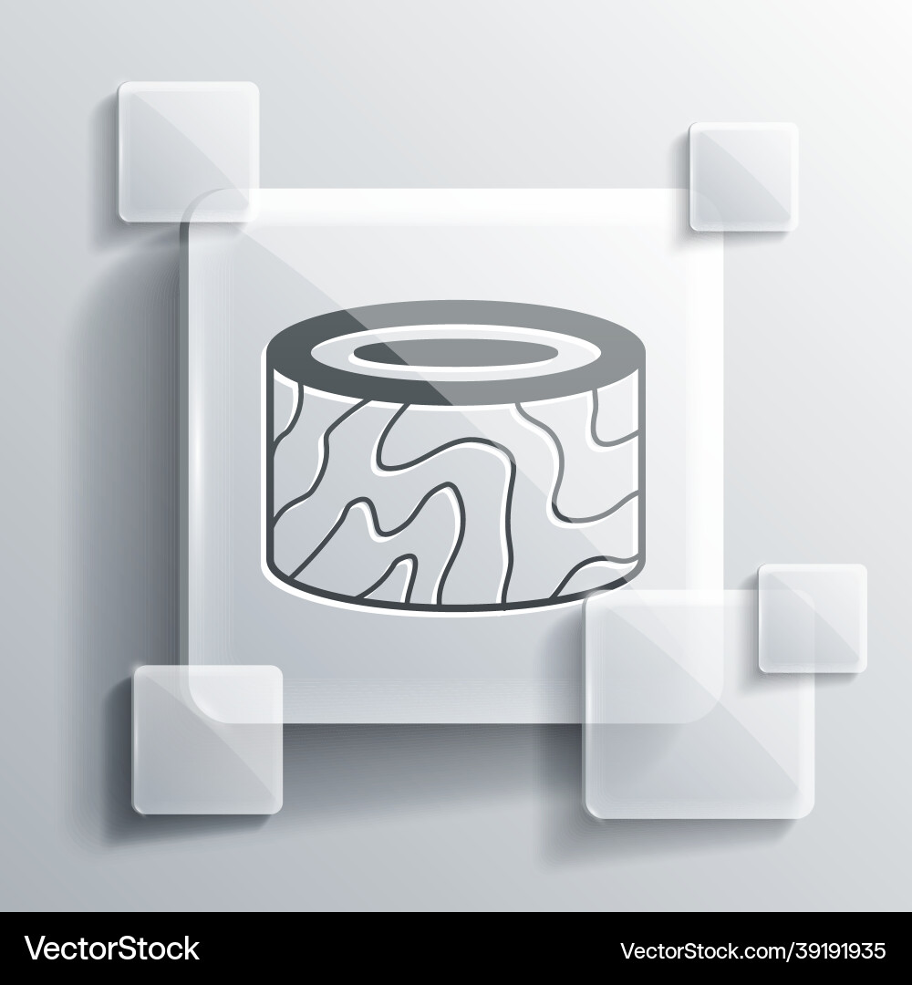 Grey tree stump icon isolated on background Grey tree stump icon isolated on background Vector Image