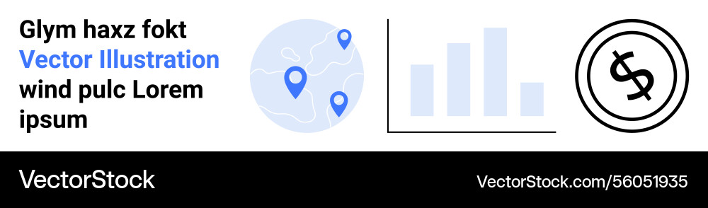 Location mapping data analysis and financial Vector Image