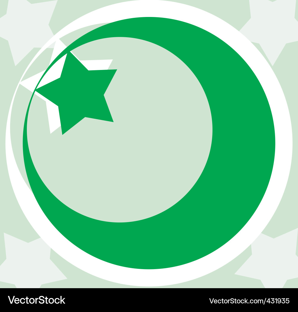 Moon with star Vector Image