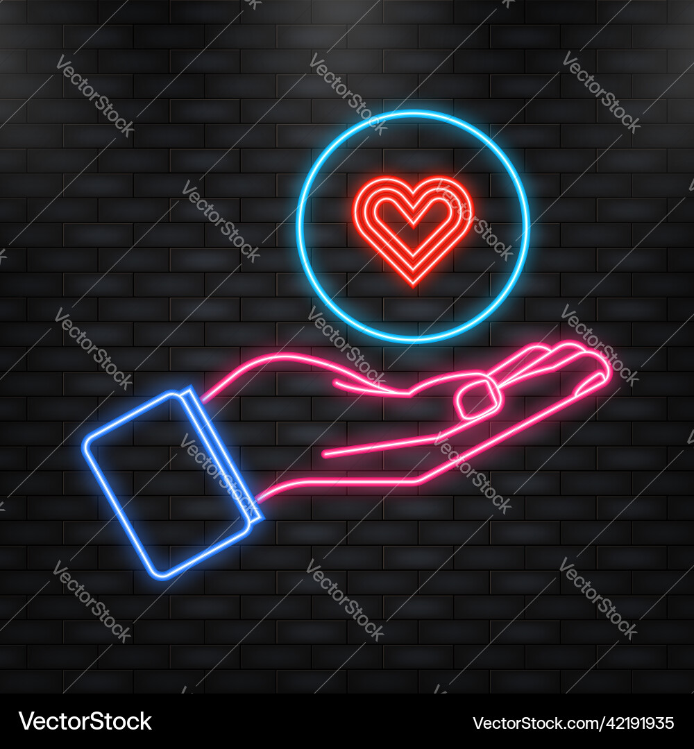Neon icon flat like comment for web background Neon icon flat like comment for web background vector image