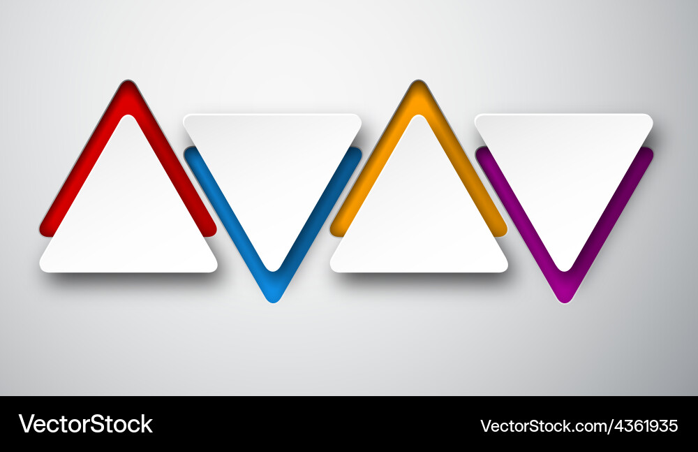 Paper white triangular notes Vector Image