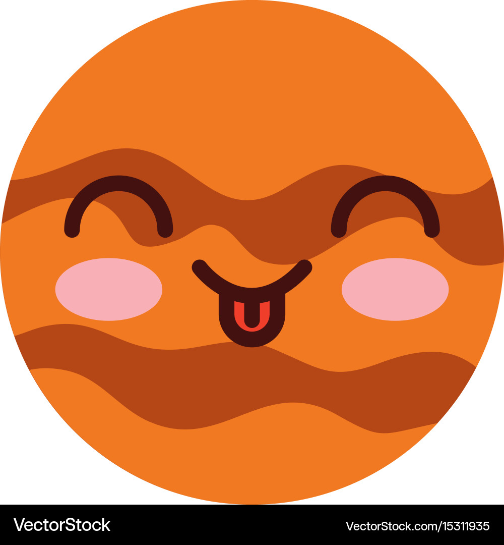 Planet pluto comic Charakter Vektorbild