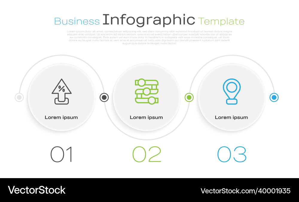 Set line percent up arrow graph chart diagram Vector Image