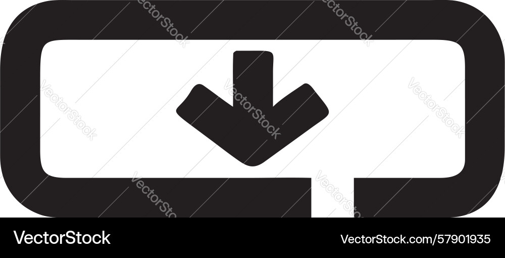 Simple download icon for user interface Vector Image