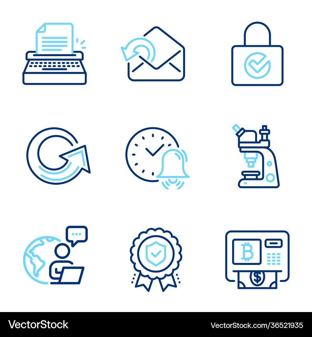Technology icons set included icon as send mail Technology icons set included icon as send mail vector image