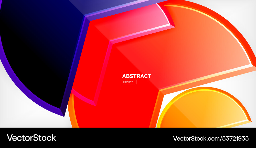 Trendy round shapes with triangular angle design Trendy round shapes with triangular angle design Vector Image