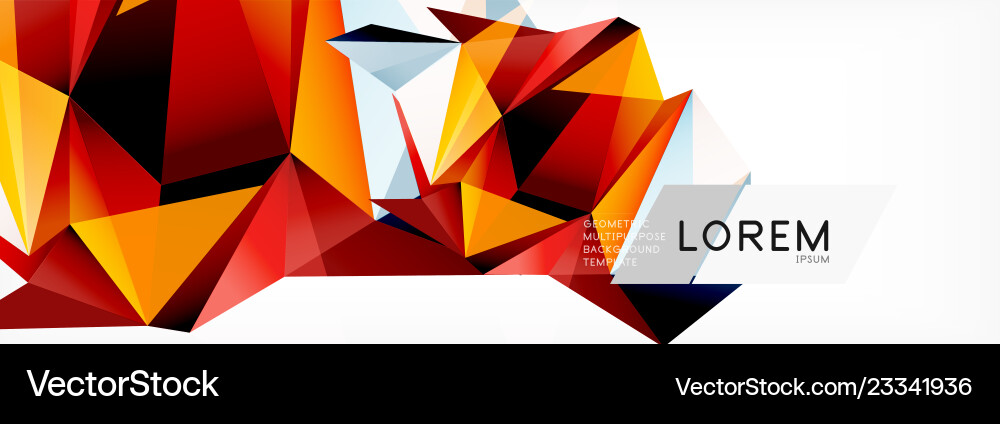 3d card on light backdrop abstract triangle Vector Image