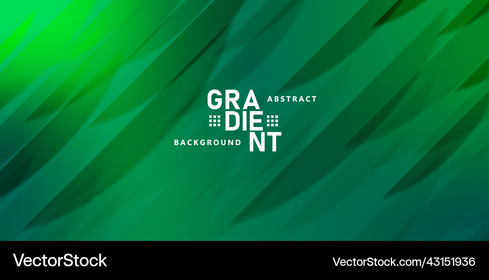 Abstract gradient green background with rays vector image