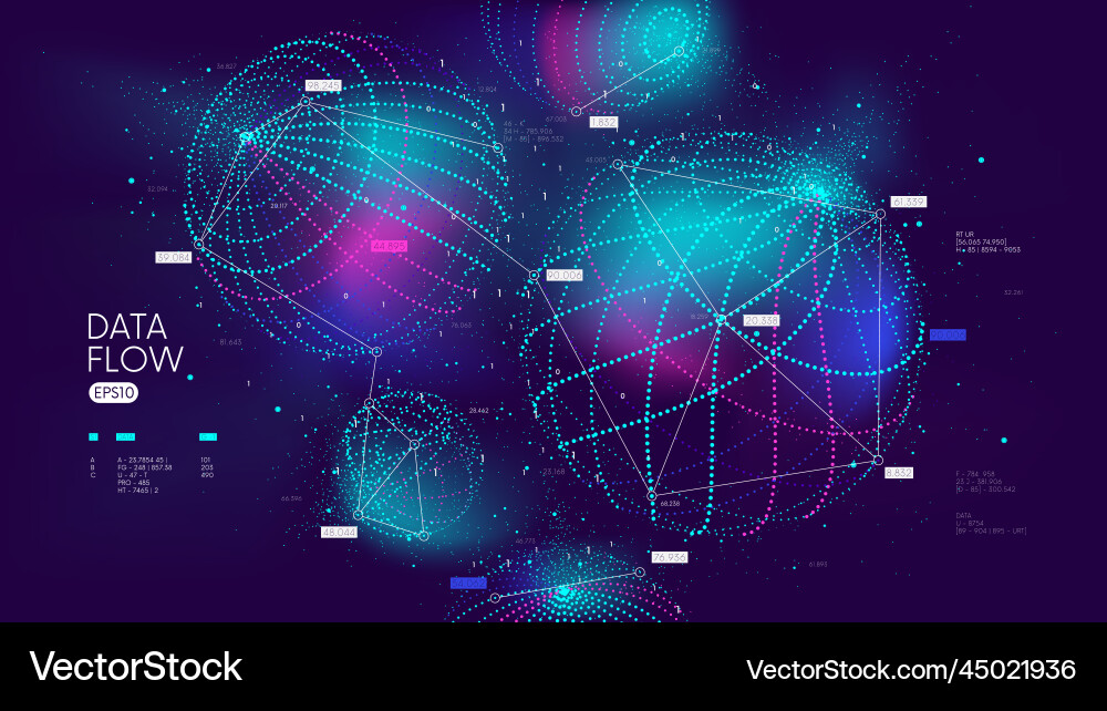 Analysis and sorting digital database vector image