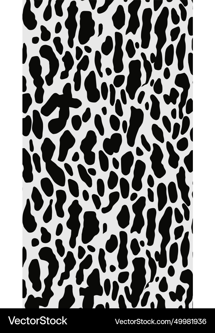 Black and white cow print pattern organic Black and white cow print pattern organic vector image