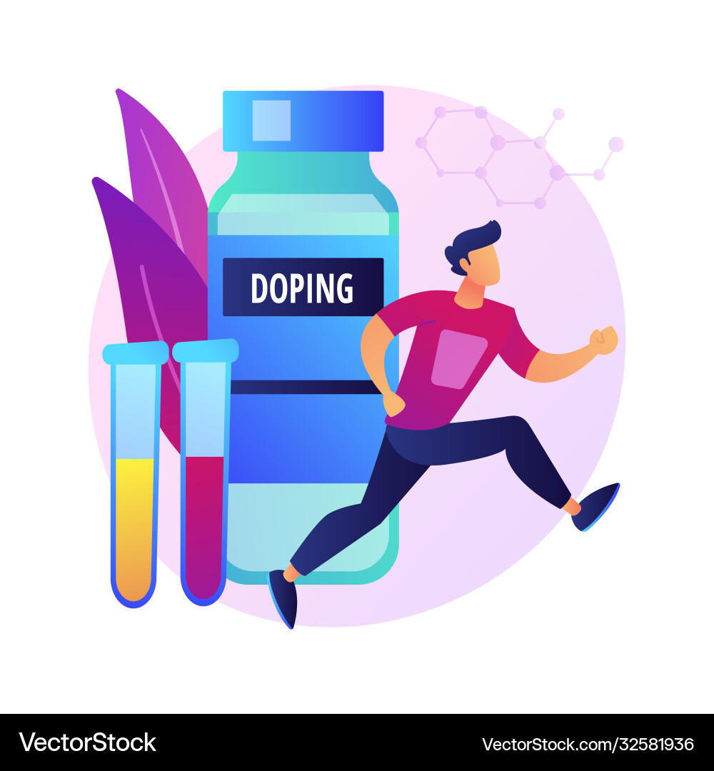 Doping test concept metaphor Doping test concept metaphor vector image