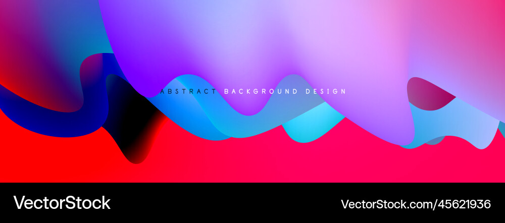Dynamic liquid waves abstract background Vector Image