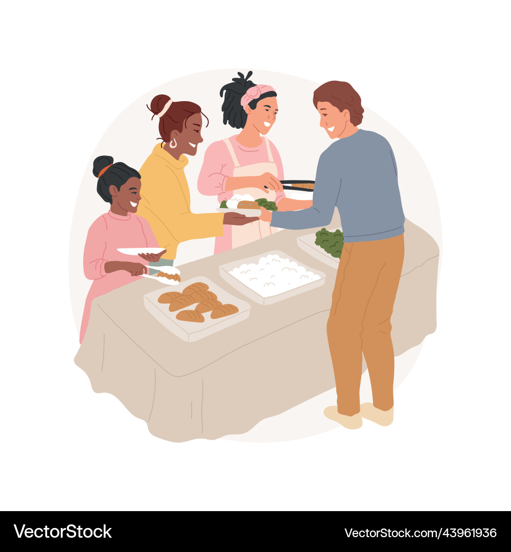 Helping others isolated cartoon – Royalty-Free Vector | VectorStock, image size:1000x1080