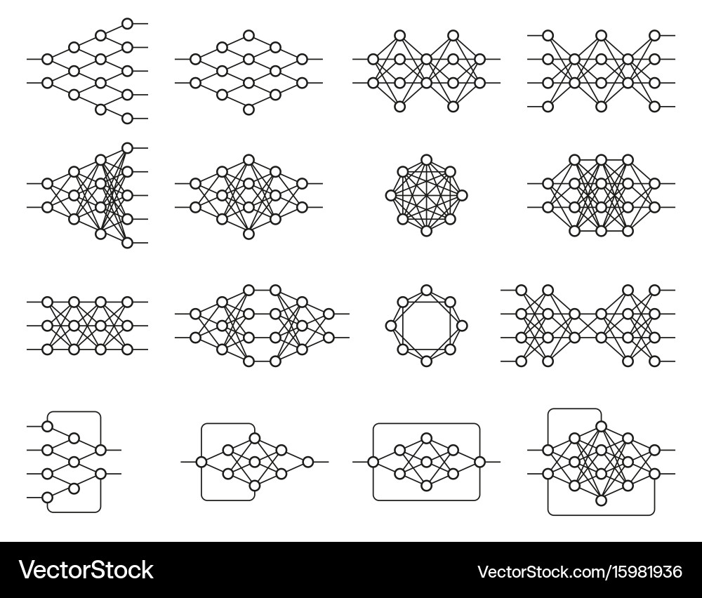 Neural Network Concepts vector image