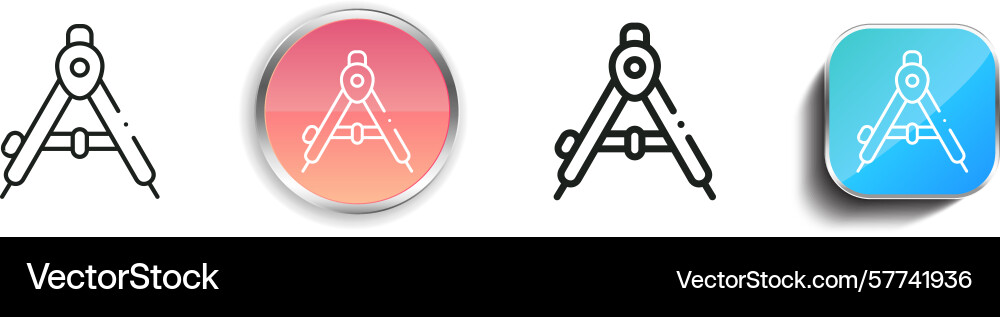 Precision icon thin linear regular and button Precision icon thin linear regular and button Vector Image