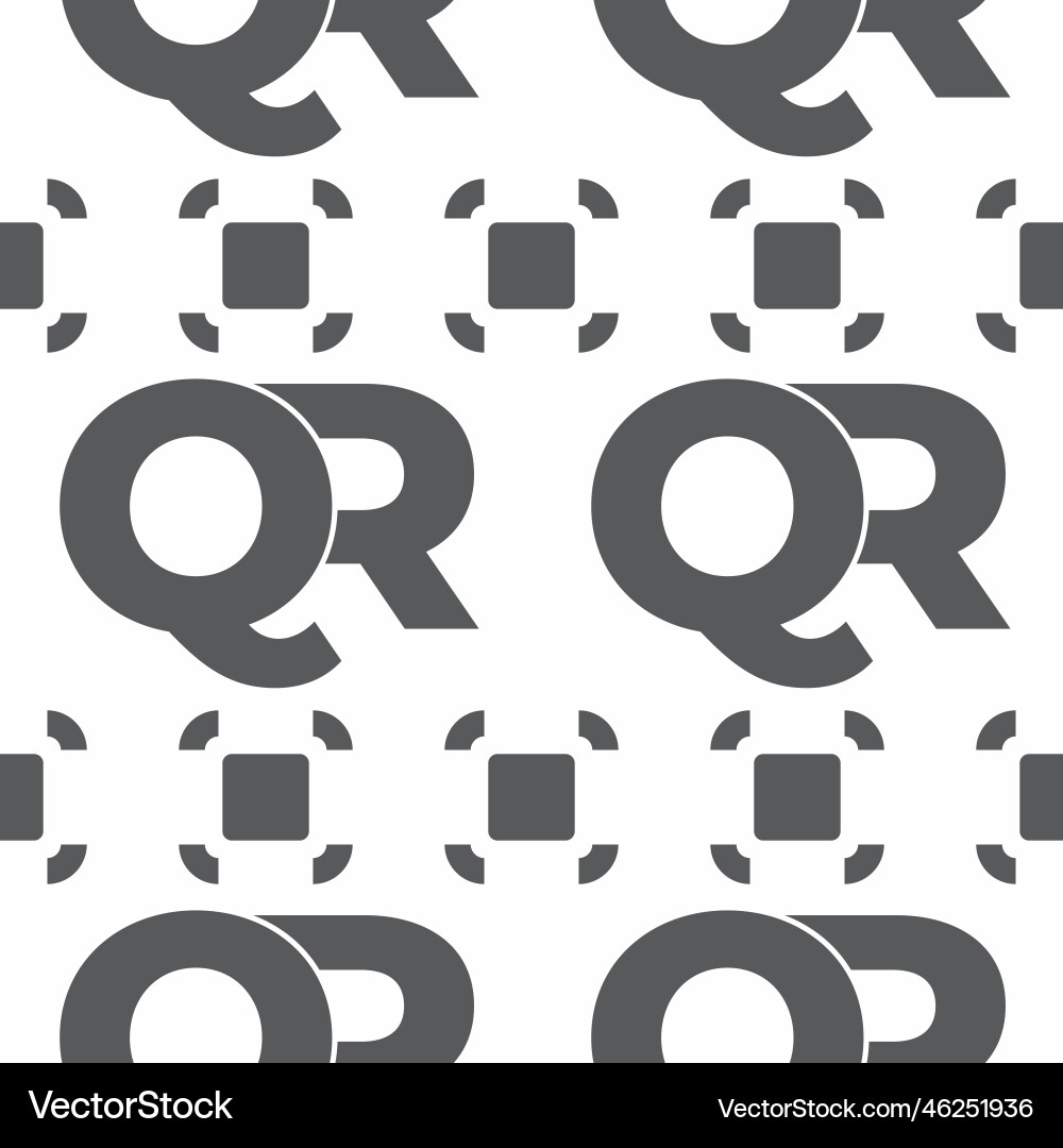 Qr code seamless pattern symbol background Qr code seamless pattern symbol background vector image