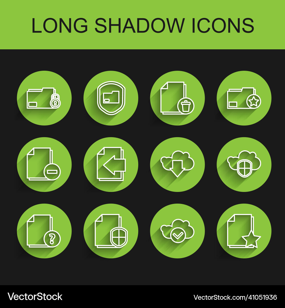 Set line unknown document protection Set line unknown document protection vector image