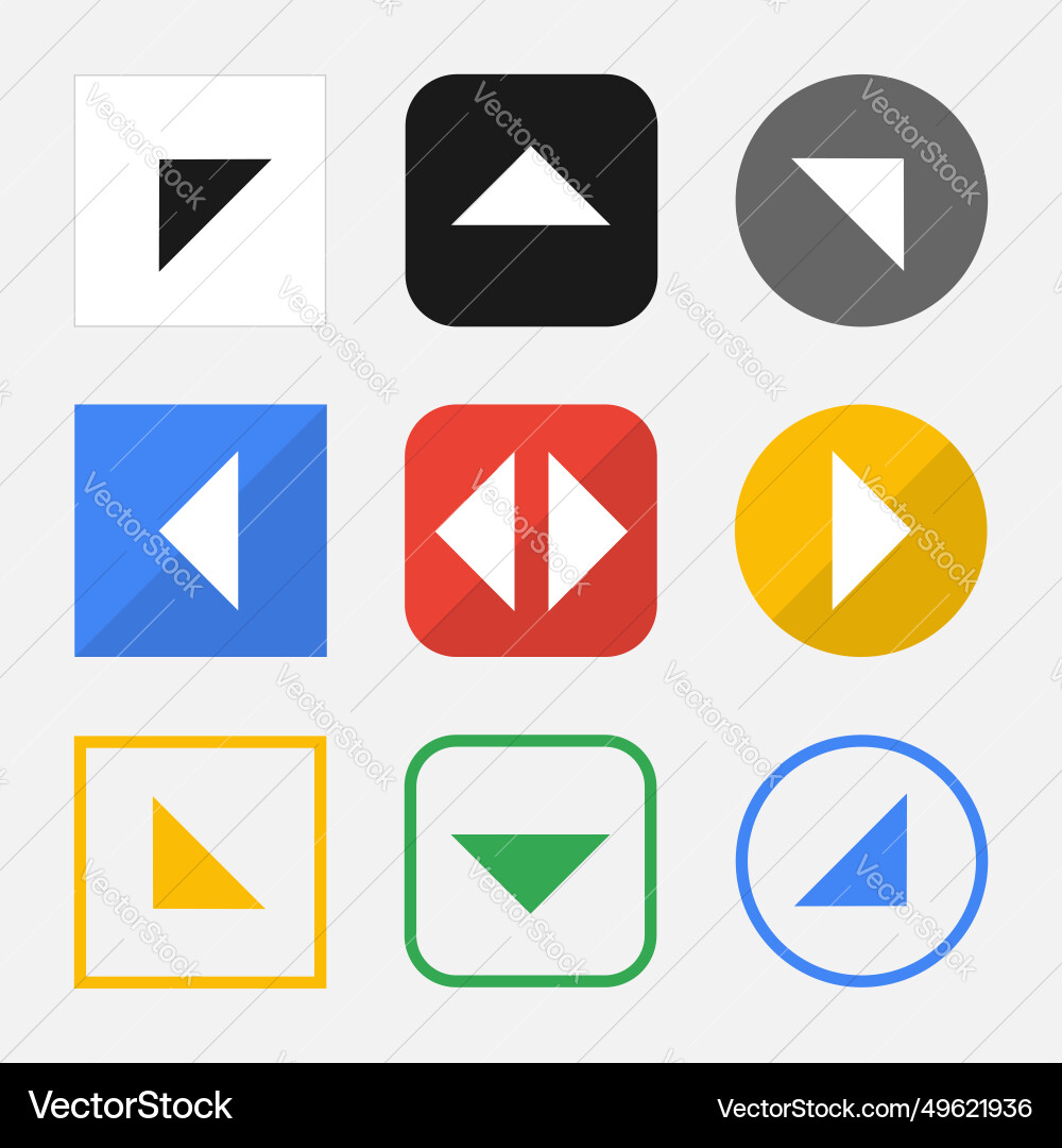Set of arrow drop icons for your web site Vector Image
