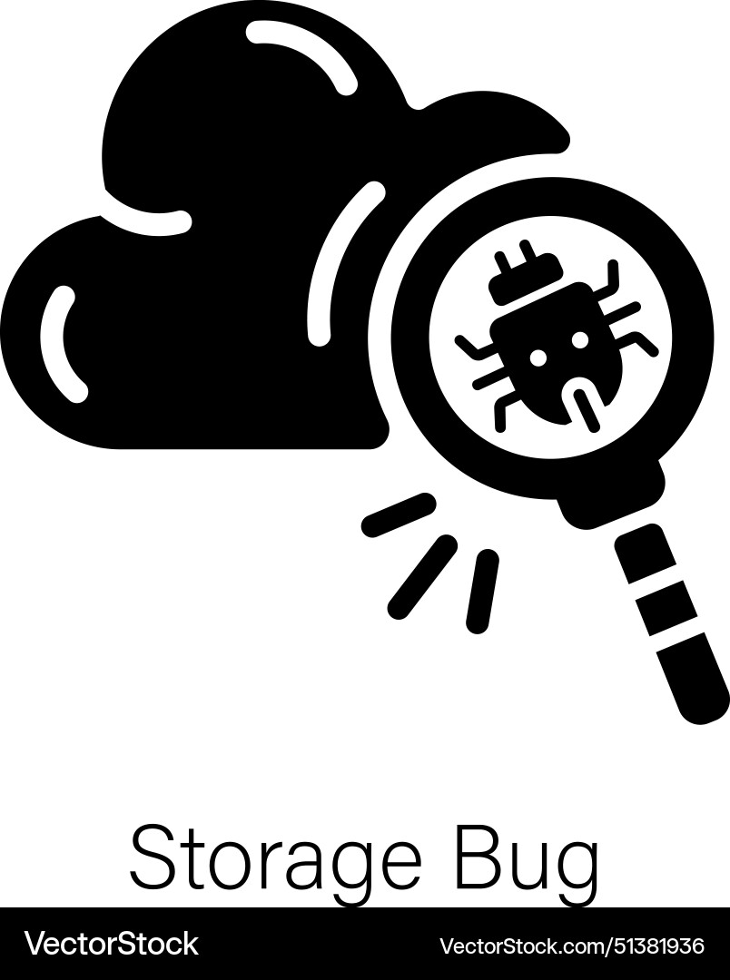 Storage Bug Icon vector image