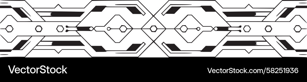 Tech Circuit Border Vector Image