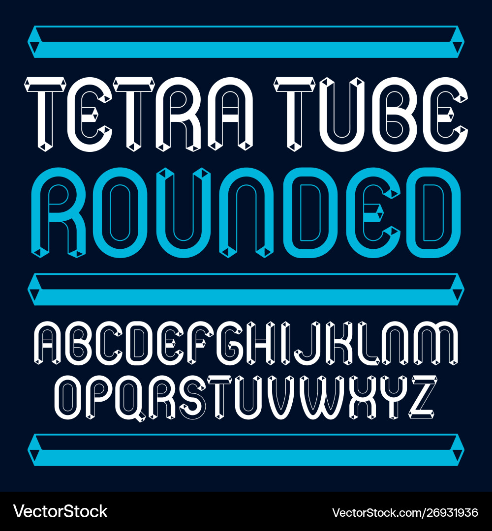 Trendy modern capital uppercase alphabet letters Trendy modern capital uppercase alphabet letters vector image