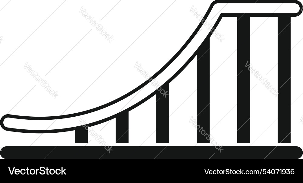 Waterslide with supporting structure standing Waterslide with supporting structure standing vector image