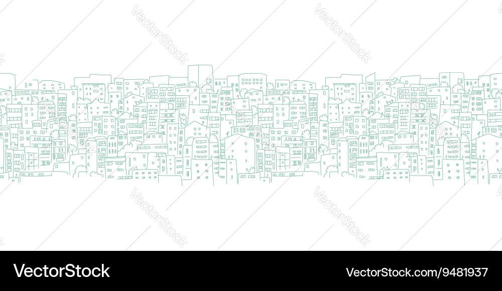 Abstract cityscape background seamless pattern Vector Image