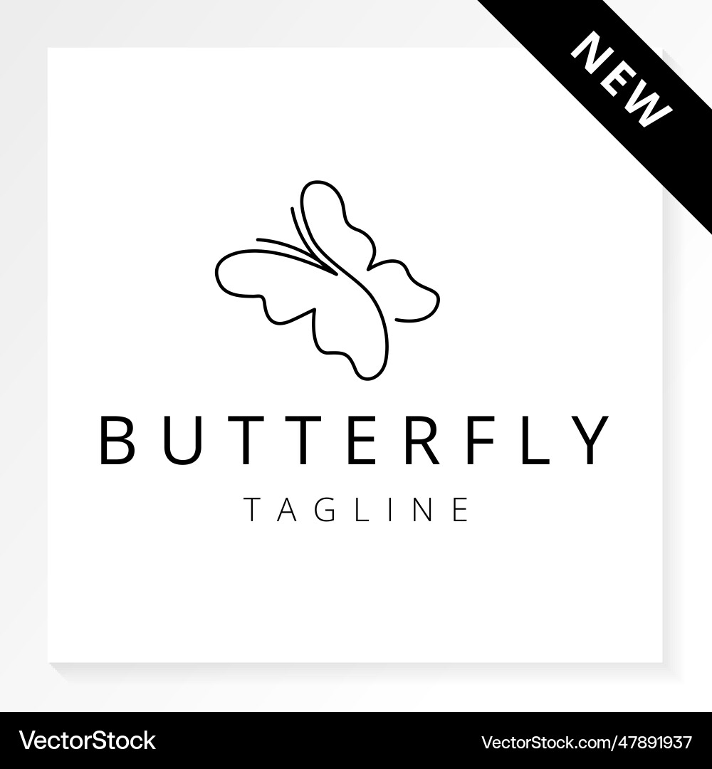 Beauty Schmetterling Logo isoliert in weiß Beauty Schmetterling Logo isoliert in weiß vektorbild