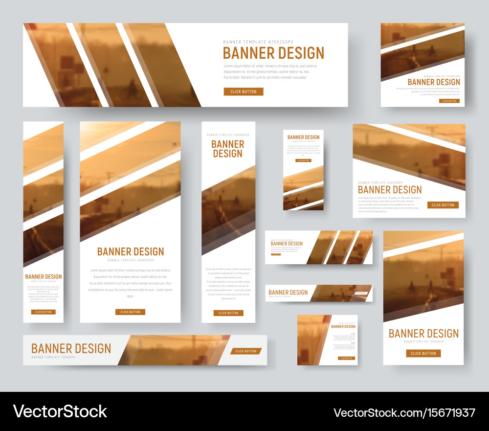 Diagonal Stripe Banner Templates Vector Image