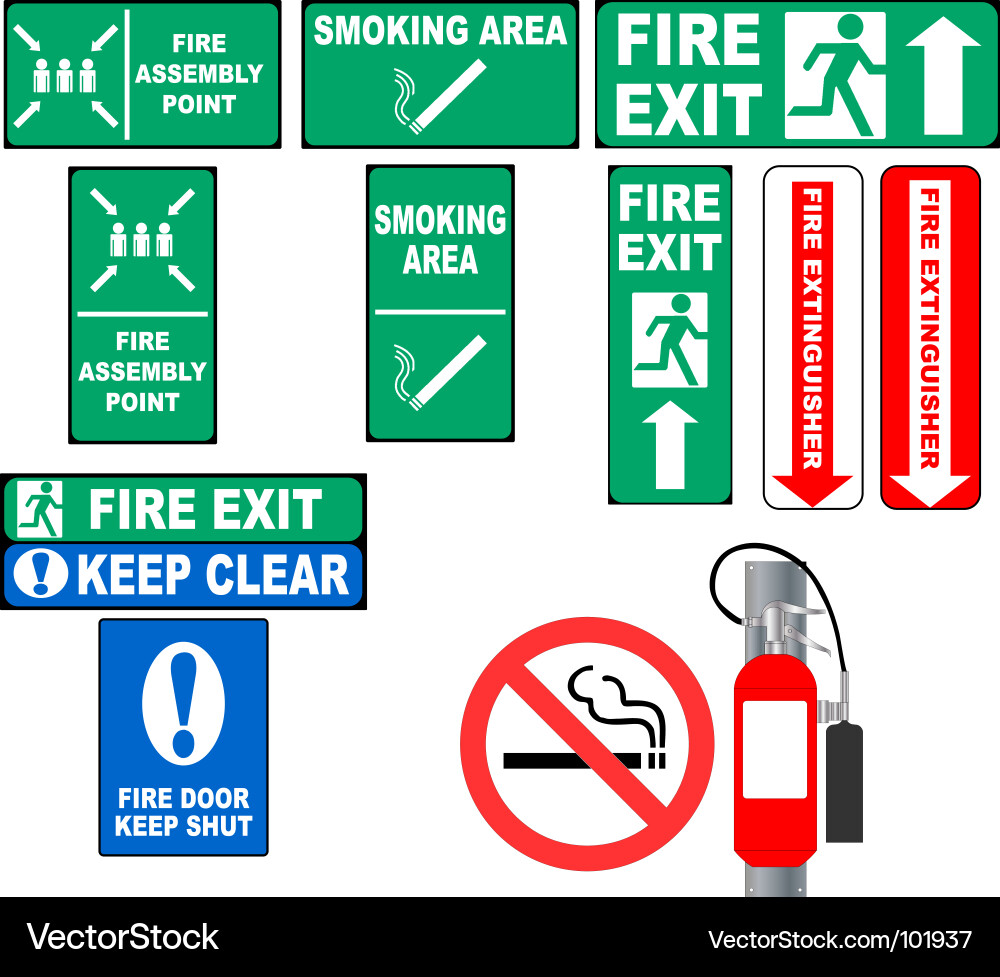 Fire Safety Sign Royalty Free Vector Image - VectorStock