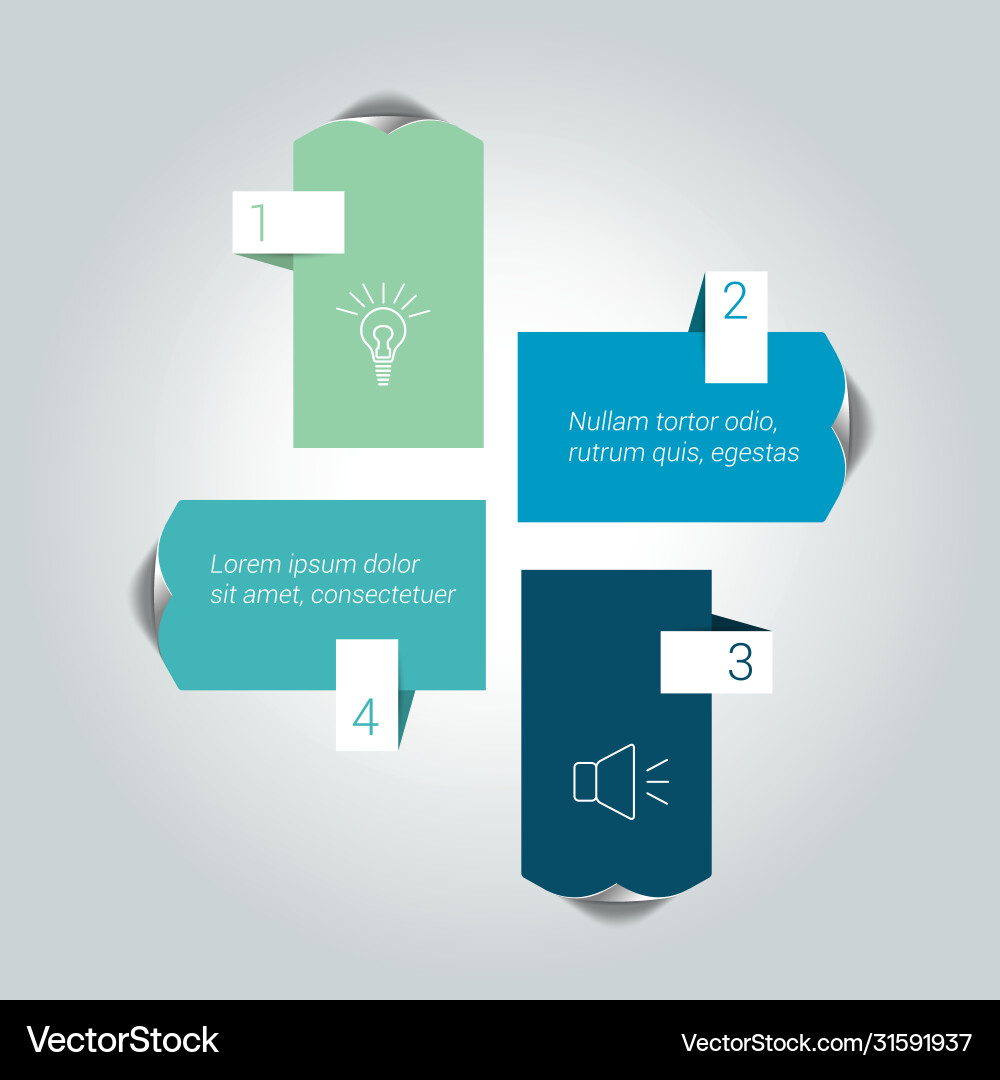 Four steps arrow scheme chart diagram module Four steps arrow scheme chart diagram module vector image