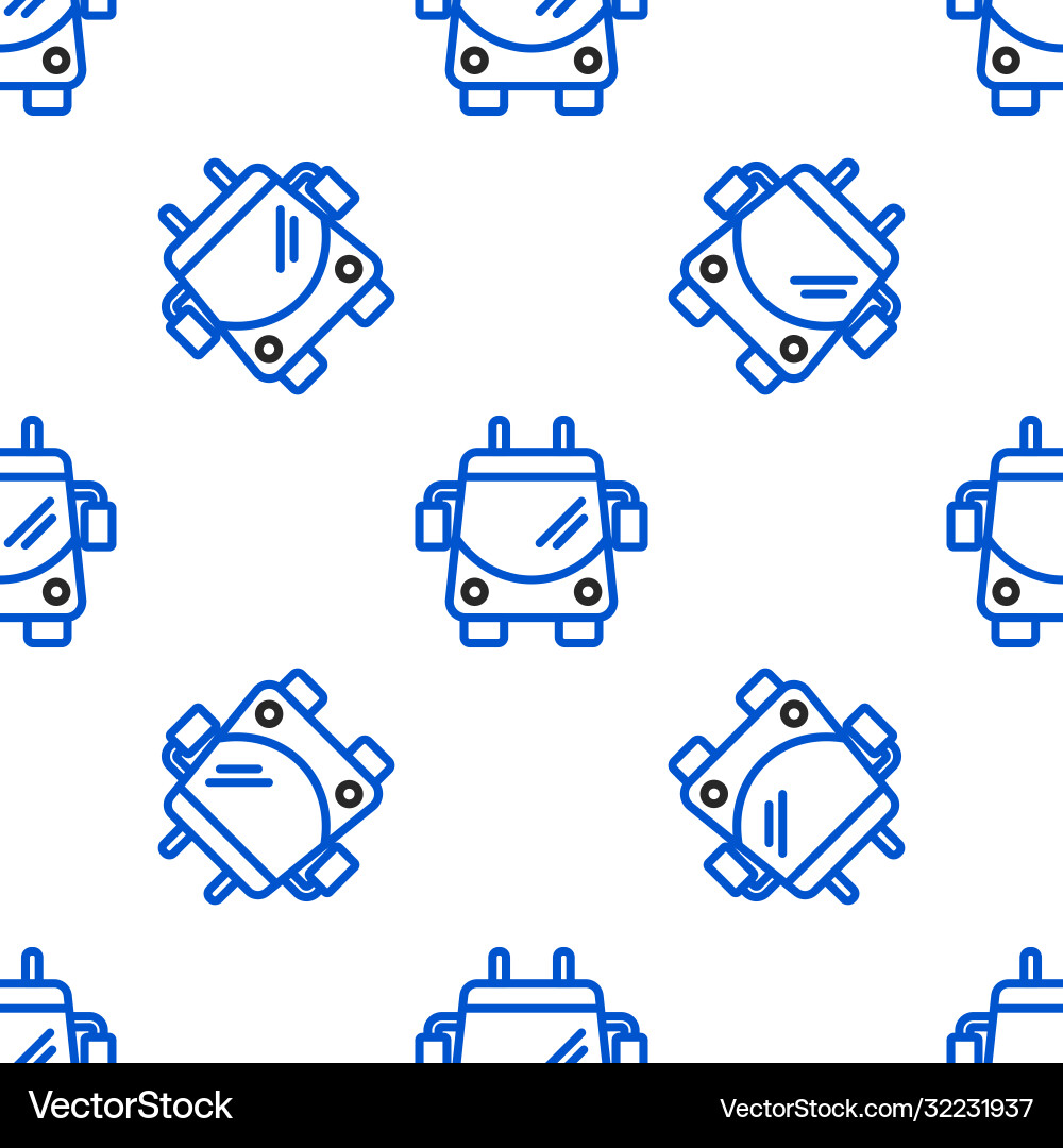 Line trolleybus icon isolated seamless pattern Vector Image