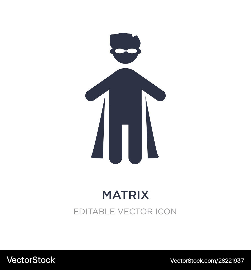 Matrix icon on white background simple element Matrix icon on white background simple element Vector Image